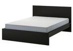 Malm bed 140x200, Ophalen, Gebruikt, Zwart, Tweepersoons