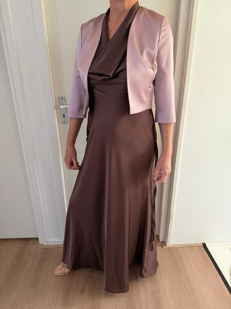 Feestelijke set: Jurk Rina Scimento & Bolero Vera Mont, Kleding | Dames, Ophalen of Verzenden, Zo goed als nieuw, Maat 42/44 (L)