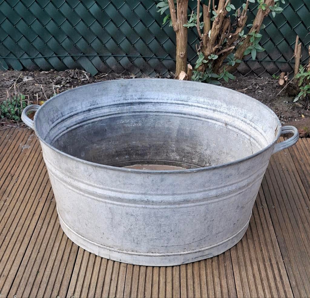 Zinken teil rond 70 cm, Tuin en Terras, Ophalen, Gebruikt, Rond