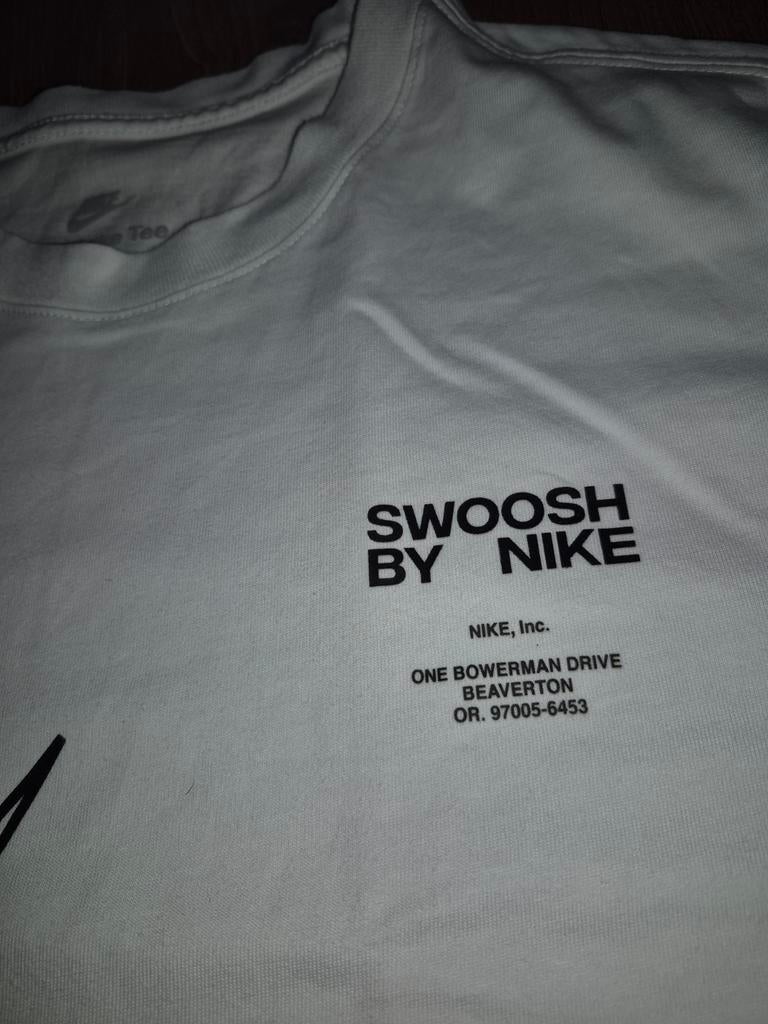 Nike T-shirt zgan maat M wit met zwart, Ophalen of Verzenden, Zo goed als nieuw, Wit