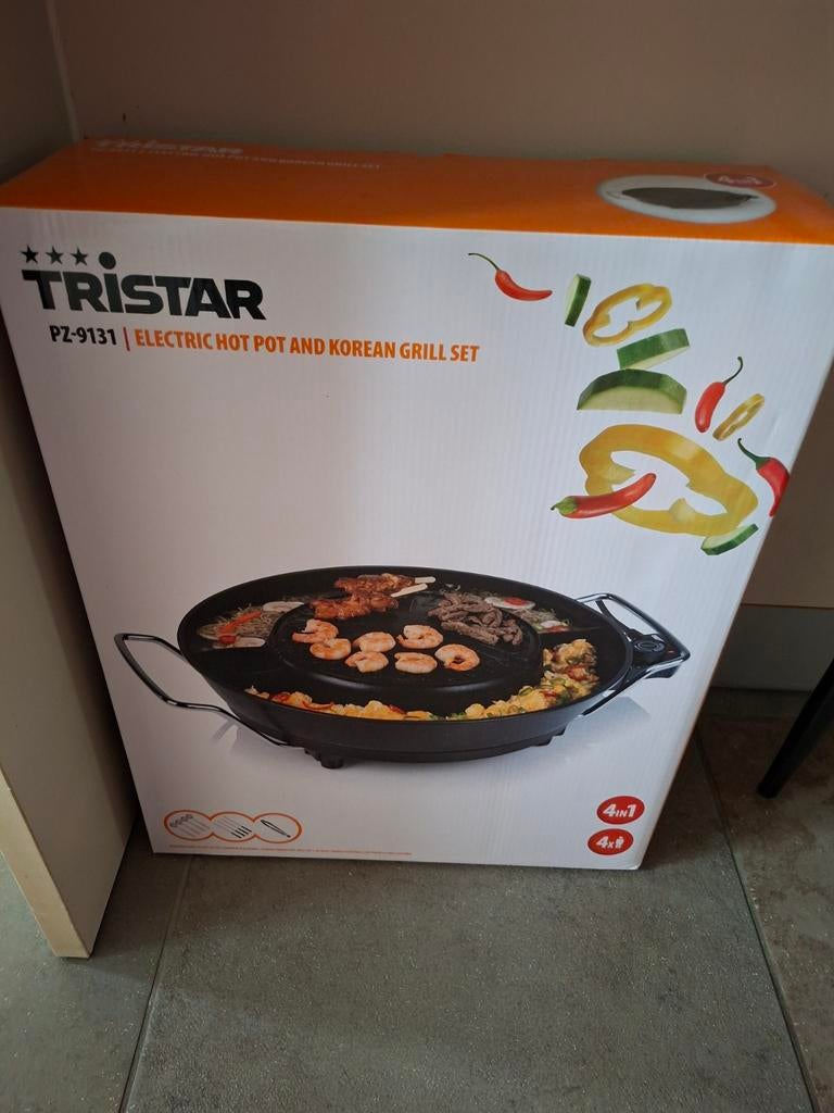 Nieuwe Tristar PZ-9131 Elektrische Hot Pot & Koreaanse Grill, Ophalen of Verzenden, Nieuw, 4 t/m 7 personen