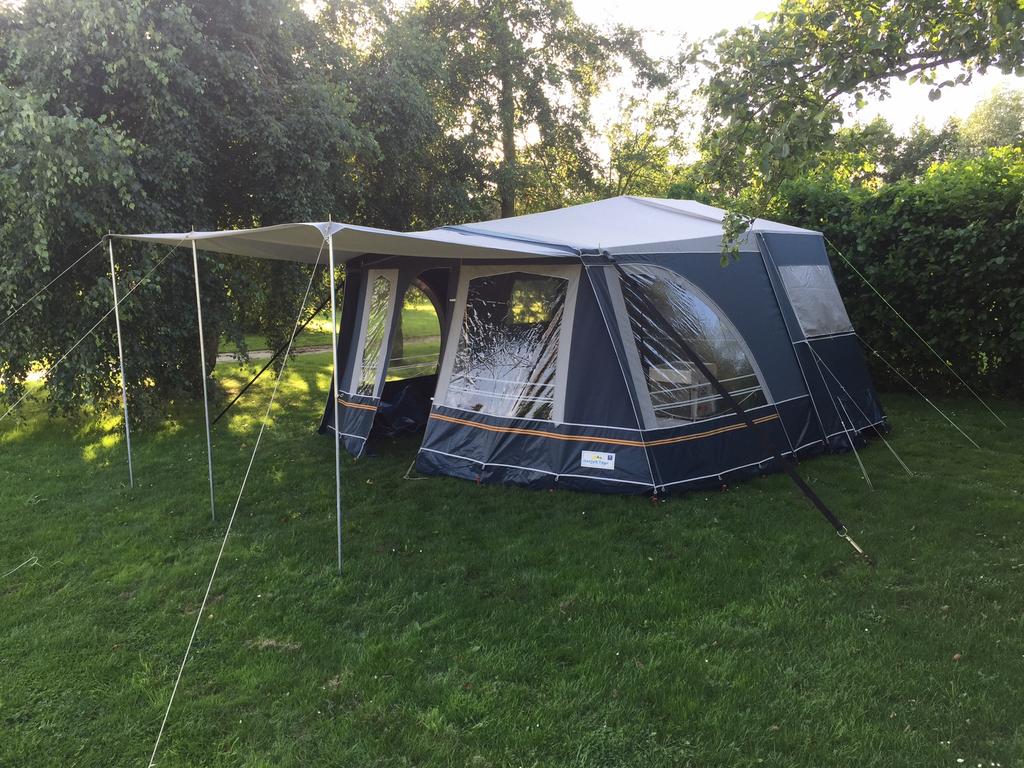 2-persoons Gerjak Tago vouwwagen met voortent en luifel, Caravans en Kamperen, Blauw, Tot en met 2, Aanwezig, Ophalen