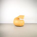 1x Leolux Gisa Fauteuil Draaibaar Okergeel – Leer, Huis en Inrichting, Fauteuils, Niet ingevuld, Niet ingevuld, Ophalen of Verzenden