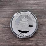 Chinese Panda zilveren munt 30 gram zilver 10 Yuan 2020, Ophalen of Verzenden, Oost-Azië, Losse munt, Zilver