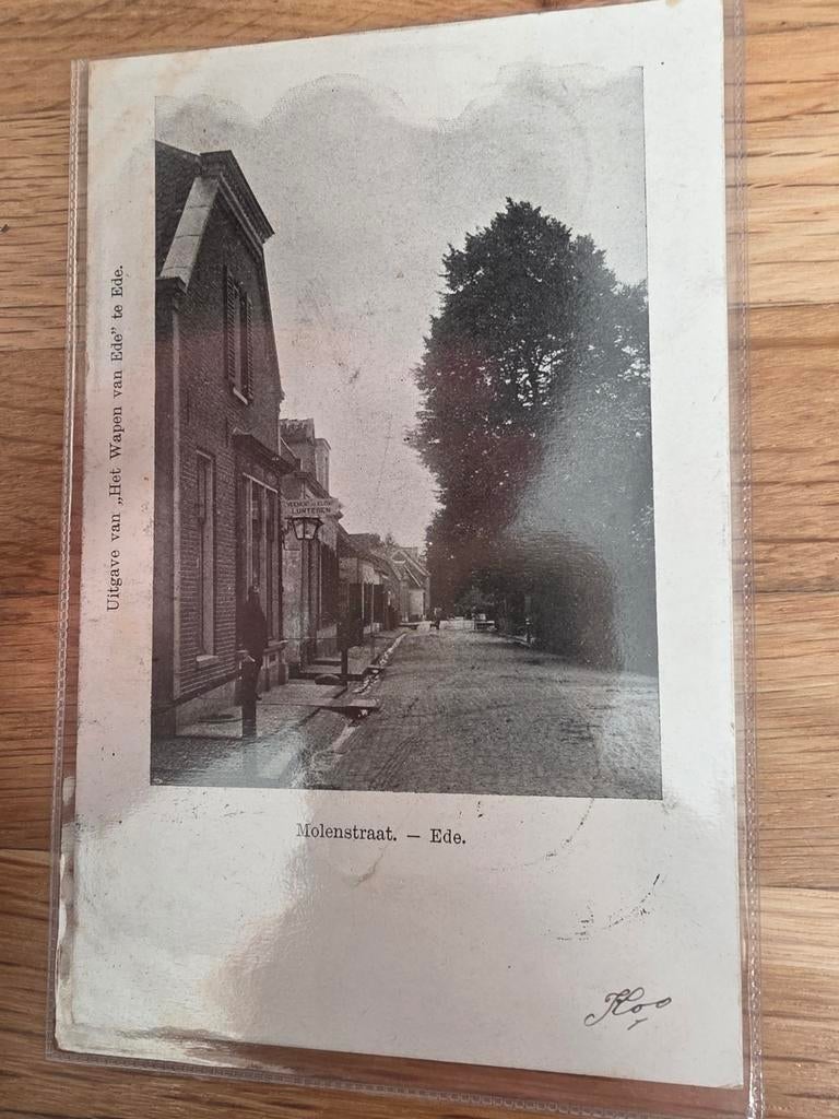 Oude Ansichtkaart Molenstraat Ede, Verzamelen, Ansichtkaarten | Nederland, Gelopen, Gelderland, Voor 1920, Ophalen of Verzenden