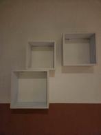 3 witte wandblokken / wandkubussen, Ophalen of Verzenden, Gebruikt
