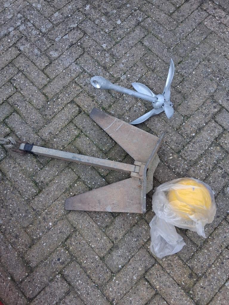 Boot ankers met drijvende boei, Ophalen of Verzenden