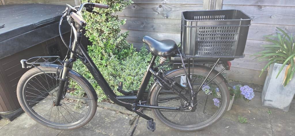 Zwarte transportfiets  26 inch MBM, Velgrem, Versnellingen, Ophalen, Overige merken