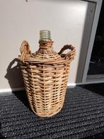 Vintage rieten grote mandfles/gistfles Dame Jeanne, Ophalen