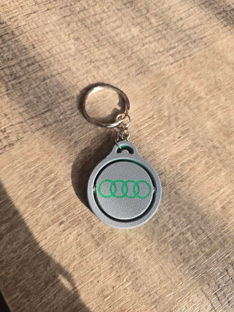3D geprinte sleutelhanger Audi logo, Ophalen of Verzenden