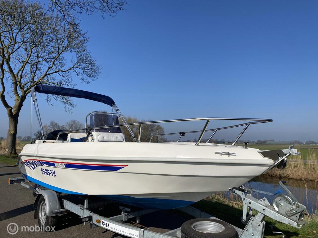 Aquamar Samoa 19FT /580x225/ 90 pk Motor /Ruime console boot, Gebruikt, Polyester, Benzine, 3 tot 6 meter