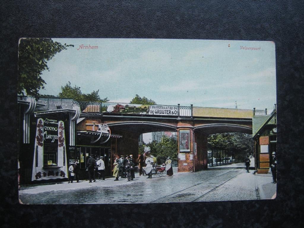 ARNHEM Velperpoort Driessen Cacao - DE Gruyter, Verzamelen, Ansichtkaarten | Nederland, Ophalen of Verzenden, Voor 1920, Gelderland