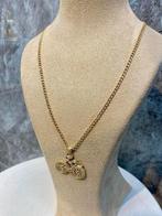 14k Gouden Ketting & Kattenfiets, Nieuw, Verstelbaar, Ophalen of Verzenden, Goud