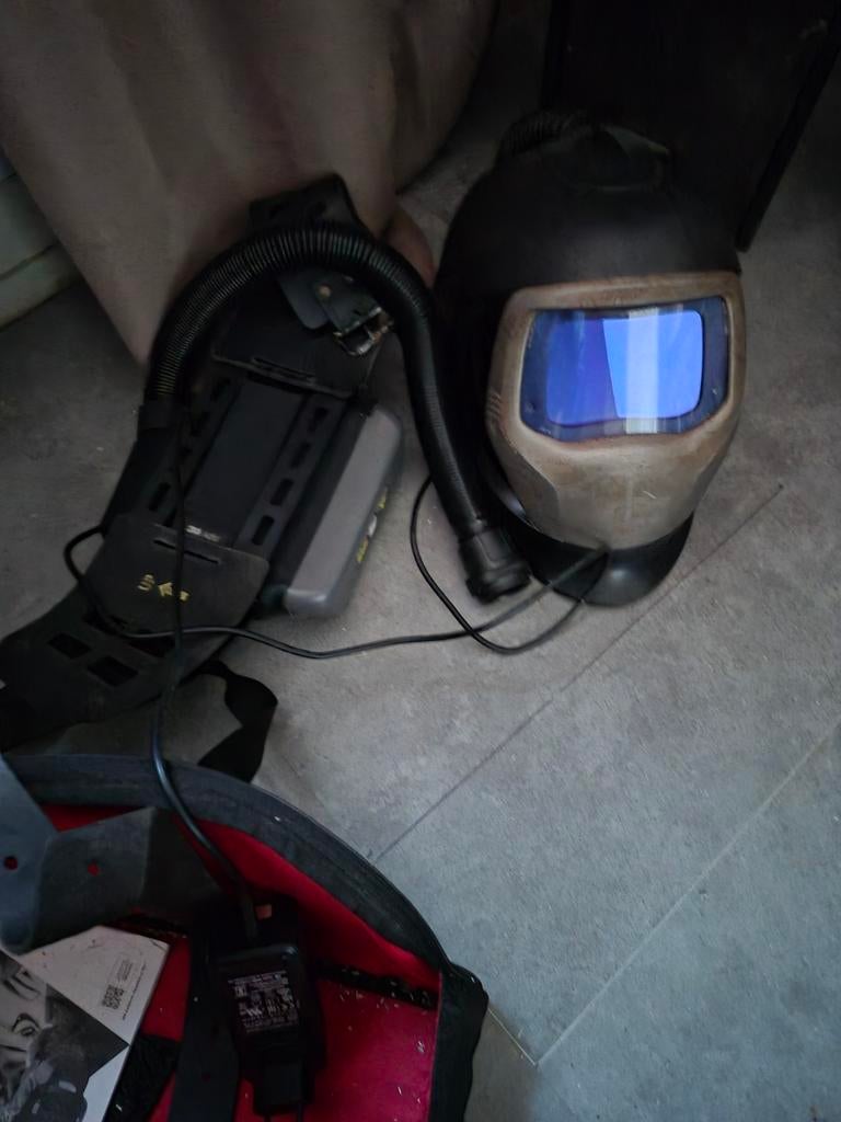 Lashm3helm met verse lucht toevoer, Lasfilter, Ophalen of Verzenden, Gebruikt