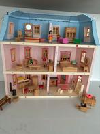 Groot Playmobil Poppenhuis met Meubels en Poppen, Kinderen en Baby's, Speelgoed | Poppenhuizen, Ophalen of Verzenden, Gebruikt