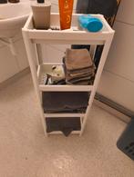 Handig wit badkamerrekje met 3 planken, Huis en Inrichting, Badkamer | Badkamermeubels, Ophalen, Minder dan 50 cm, Gebruikt, Overige typen
