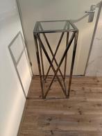 Mooie zilveren pilaar/zuil met glasplaat, Ophalen, Zo goed als nieuw