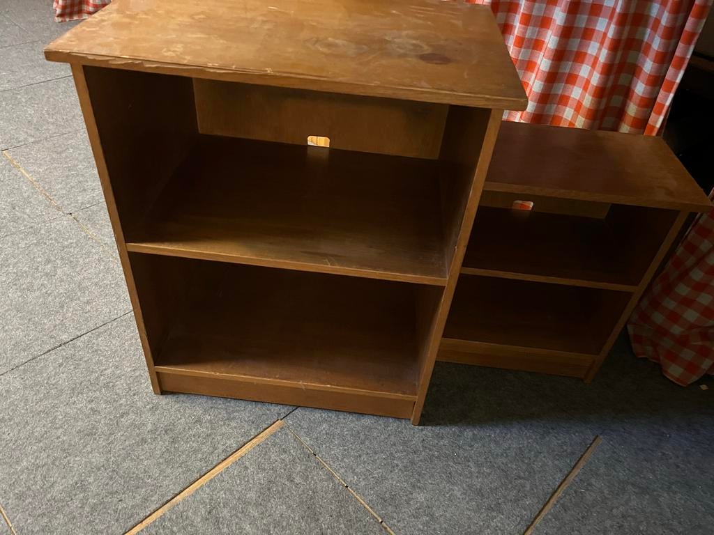 Houten kastje met open vakken, Ophalen, Met plank(en), Minder dan 50 cm, Gebruikt