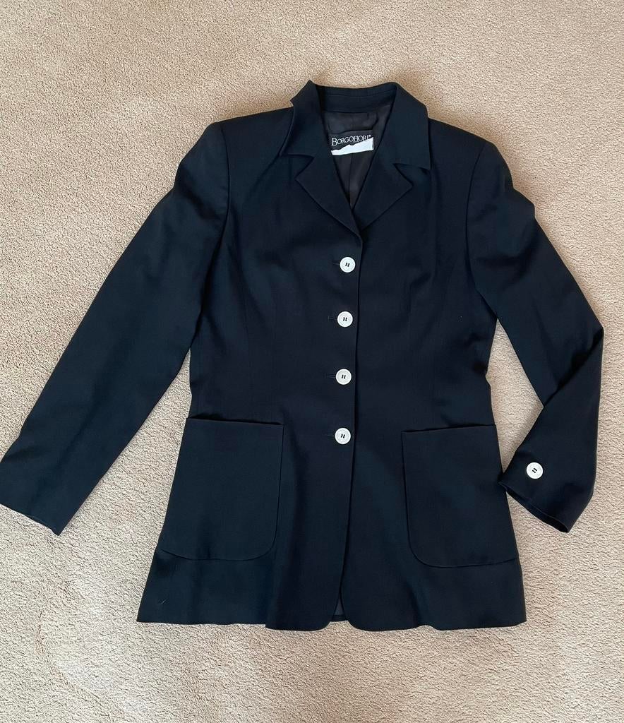 Prachtige luxe blazer Borgofiori maat 40, Kleding | Dames, Ophalen of Verzenden, Zo goed als nieuw, Maat 38/40 (M), Zwart