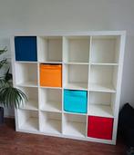 IKEA KALLAX Kast - Wit, 16 vakken, Ophalen, Met plank(en), 100 tot 150 cm, Modern, Scandinavisch