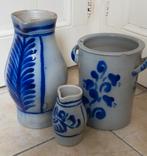Drie Keulse Potten met Blauwe Decoratie, Ophalen