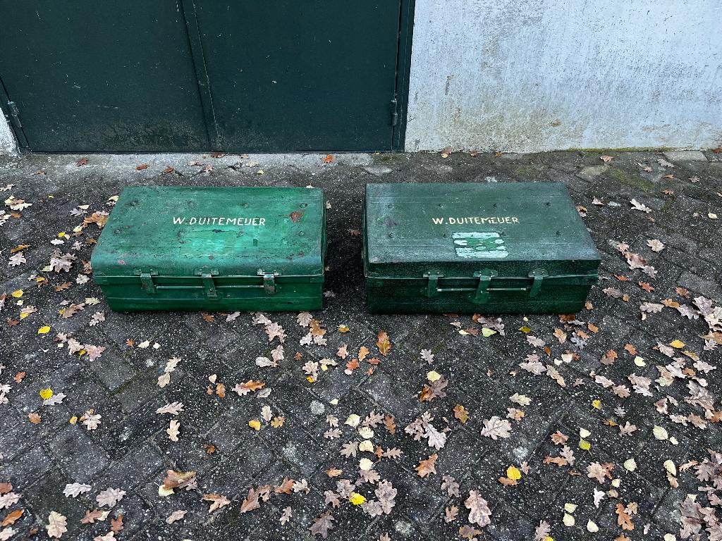 Metalen scheepskist | reiskoffer, Ophalen, Huis en Inrichting