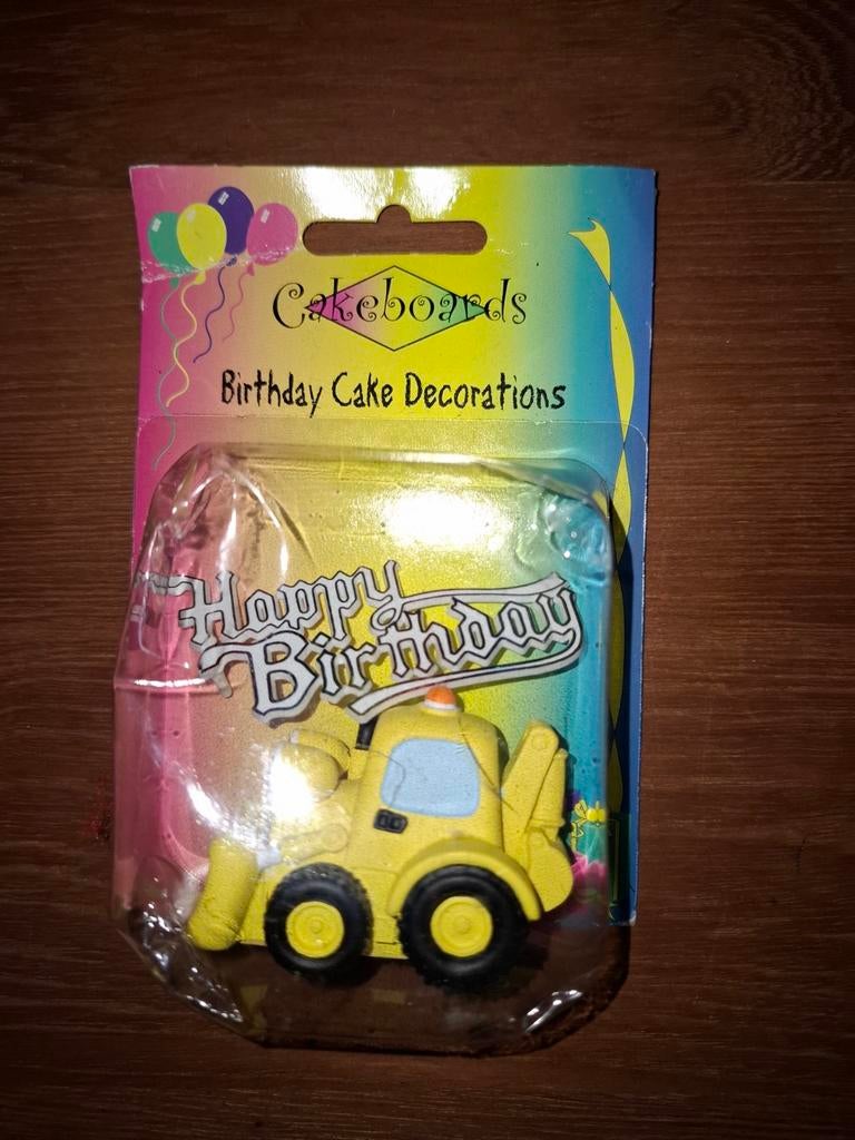 Verjaardagstaart Decoratie - Bouwvoertuigen, Hobby en Vrije tijd, Taarten en Cupcakes maken, Ophalen of Verzenden, Nieuw, Taarten