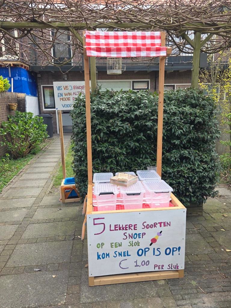 Let op! Koningsdag! Snoepkraam, kraam, vrijmarkt, Diversen, Rommelmarktspullen, Ophalen