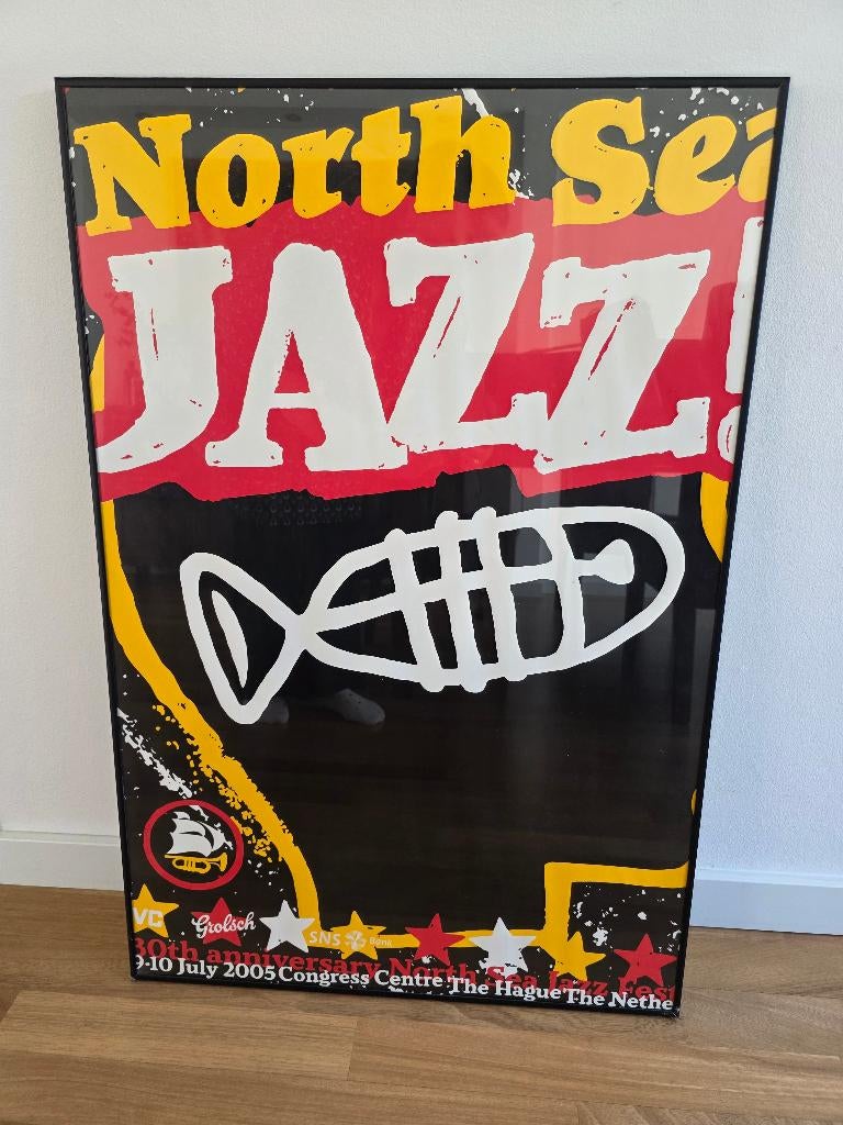 North Sea Jazz poster, Verzamelen, Ophalen, Rechthoekig Staand, Met lijst, Zo goed als nieuw