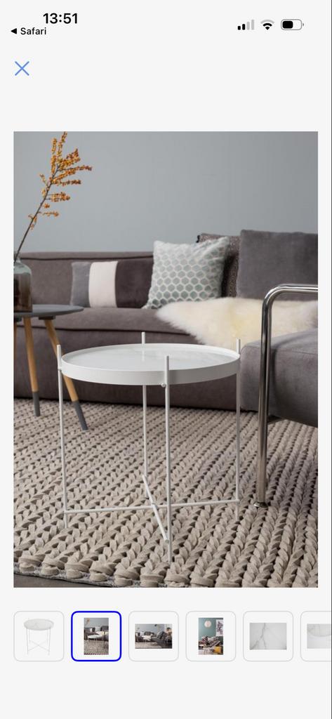 Zuiver Cupid marmeren bijzettafel wit - Zo goed als nieuw, Huis en Inrichting, Overige materialen, Minder dan 55 cm, Rond, Zo goed als nieuw