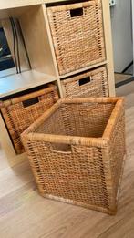 IKEA Branäs Rotan/Rieten Manden - 4 stuks, Huis en Inrichting, Woonaccessoires | Schalen en Manden, Ophalen, Gebruikt, Mand, Vierkant