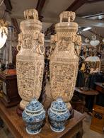 2 oosterse vazen been vorige eeuw. ,115 hoog, Ophalen