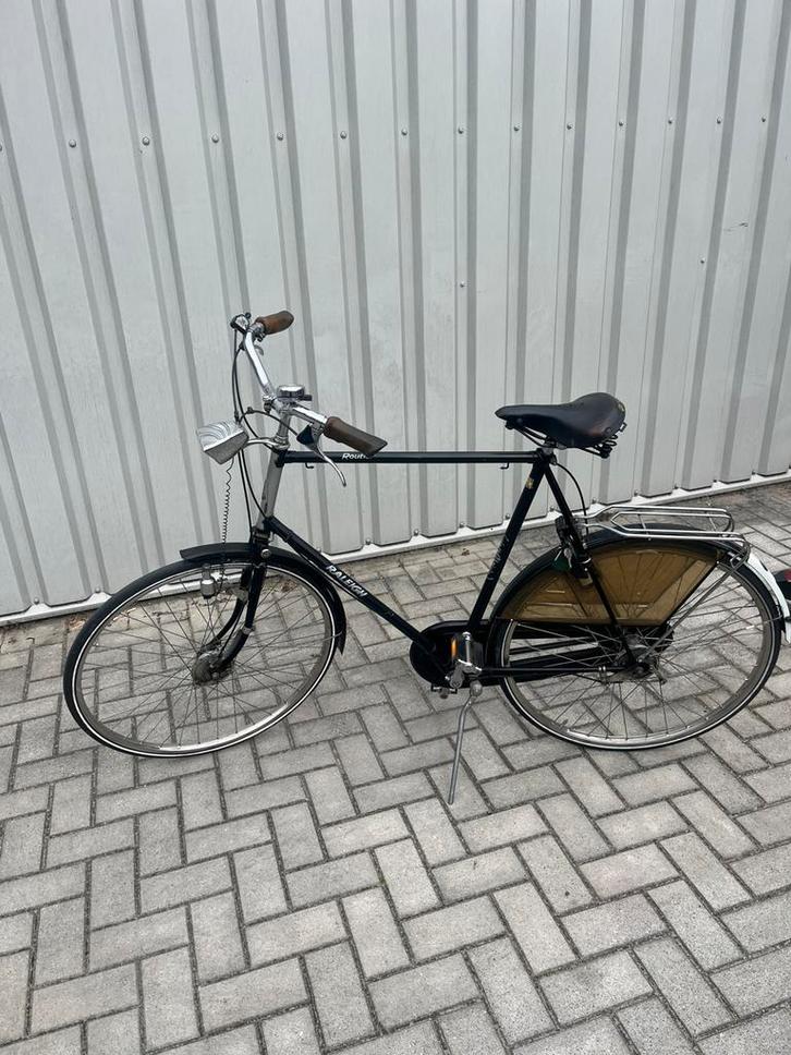 Klassieke zwarte Raleigh Routier, herenfiets, Fietsen en Brommers, Fietsen | Heren | Herenfietsen, Gebruikt, Overige merken, 61 tot 65 cm
