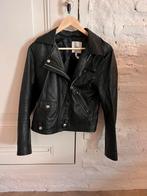 Zwart leren jack van Object, Ophalen of Verzenden, Zo goed als nieuw, Maat 38/40 (M), Zwart