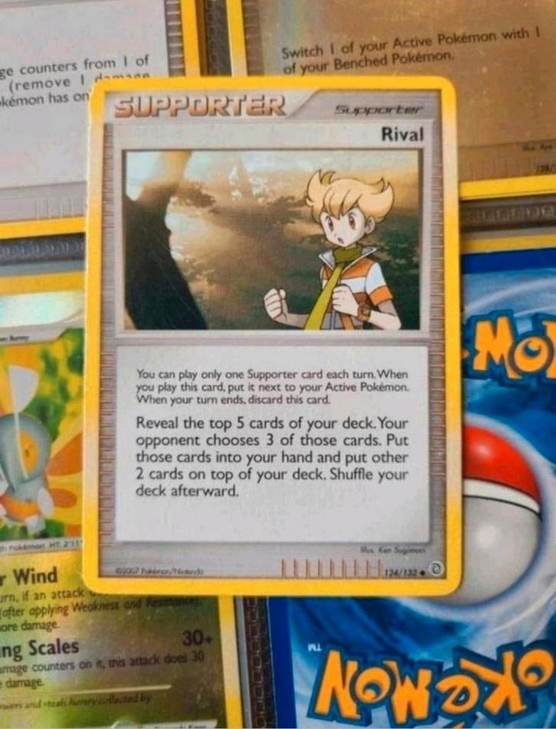 Rival 124/132 Diamond&Pearl Secret Wonders pokemon kaart, Ophalen of Verzenden, Gebruikt, Losse kaart