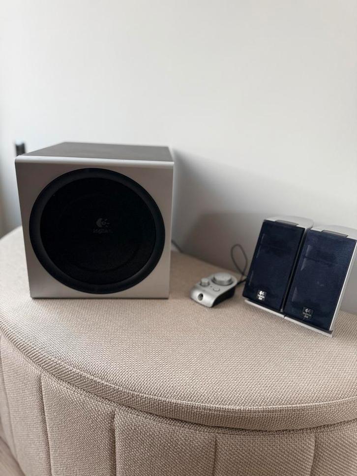 Logitech Z-2300 THX 2.1 Speakersysteem met Subwoofer, Audio, Tv en Foto, Luidsprekers, Gebruikt, Complete surroundset, 120 watt of meer