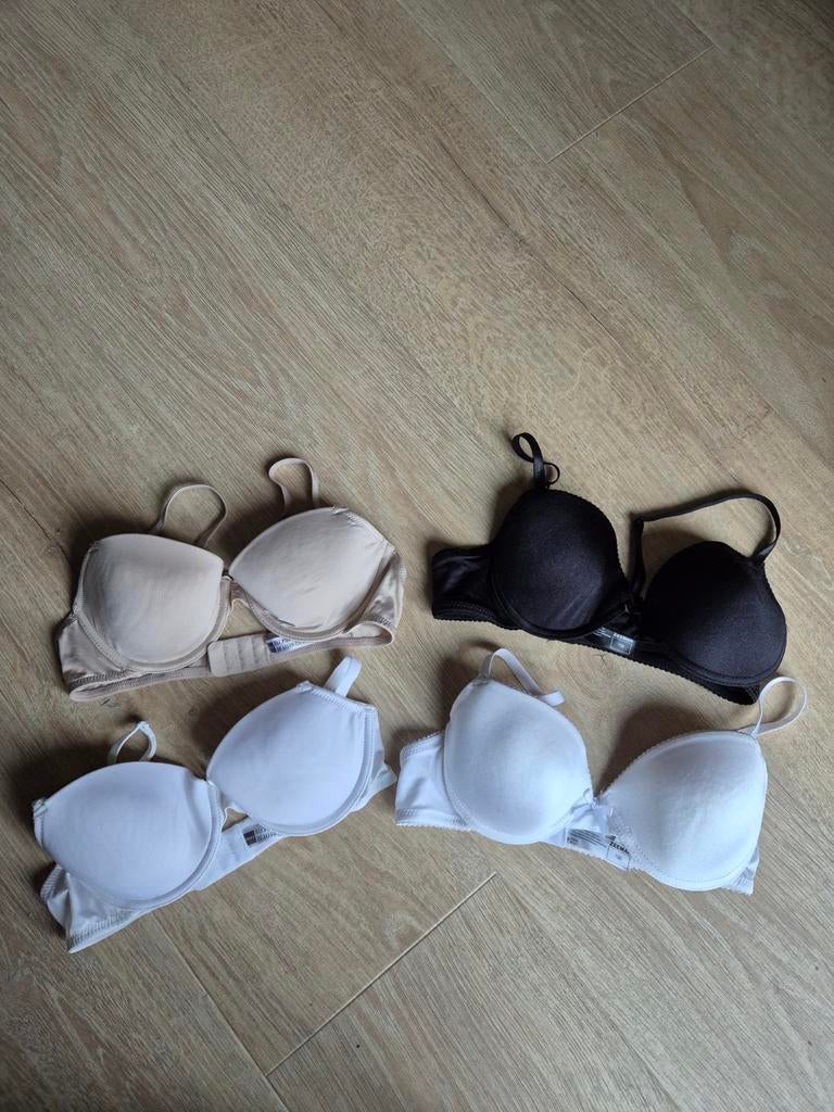 Vier BH's van Zeeman & Hema, maat 75B, Ophalen of Verzenden, Beige, BH