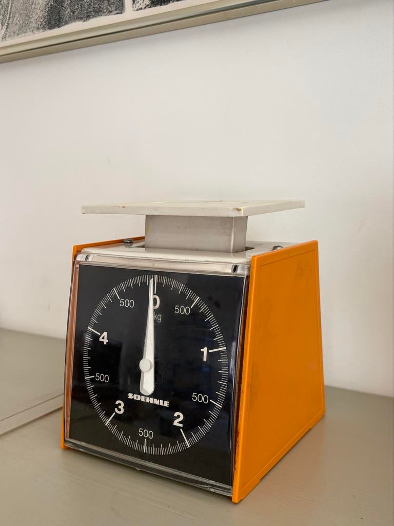 Vintage Soehnle Keukenweegschaal Jaren '70 - Oranje, Ophalen of Verzenden, Gebruikt
