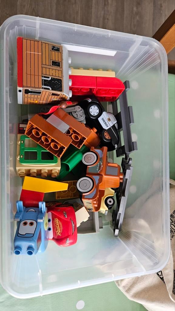 Grote partij Lego Duplo met trein bob de bouwer cars princes, Ophalen, Gebruikt, Duplo