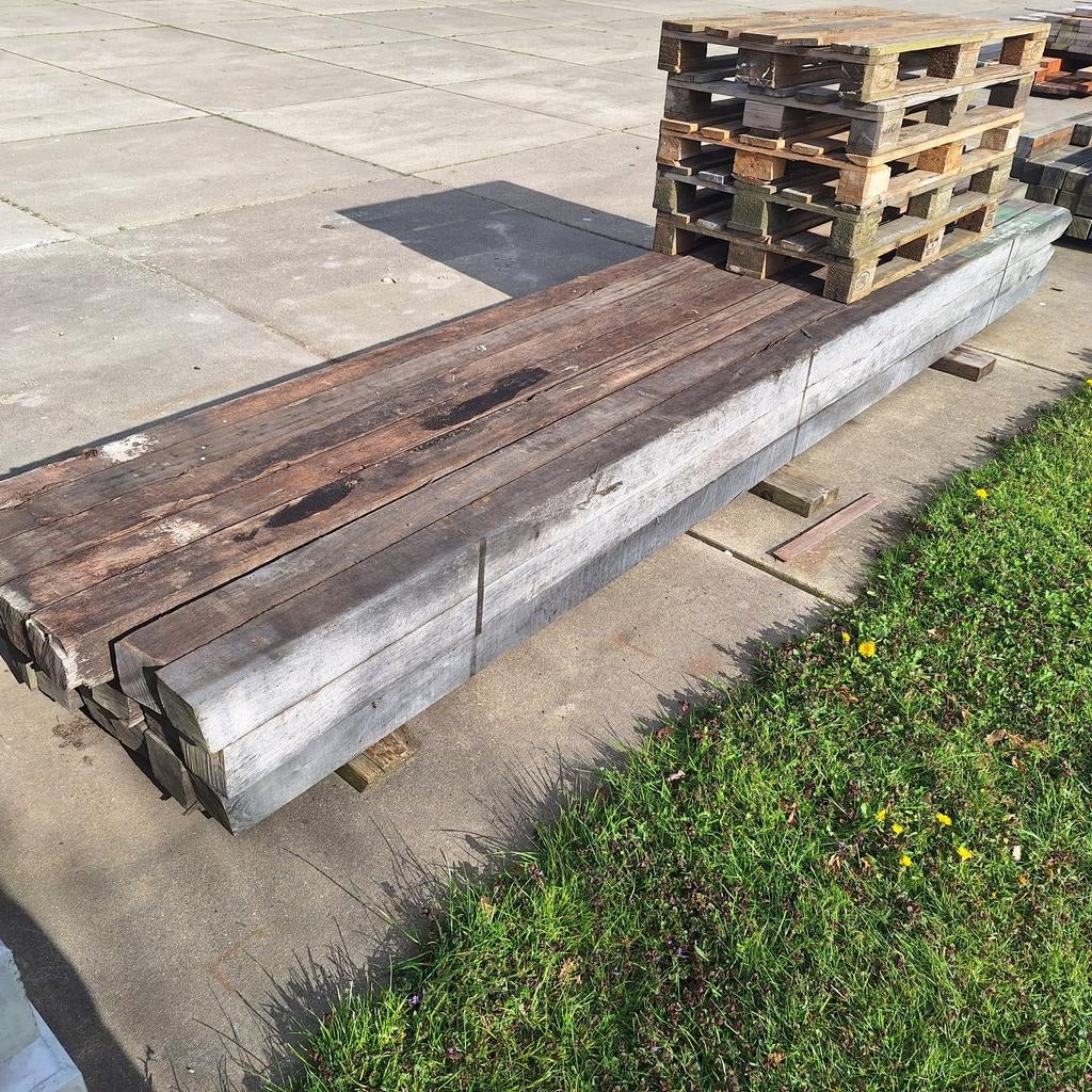 Hardhouten palen azobe, Ophalen, Palen, Zo goed als nieuw, Hardhout