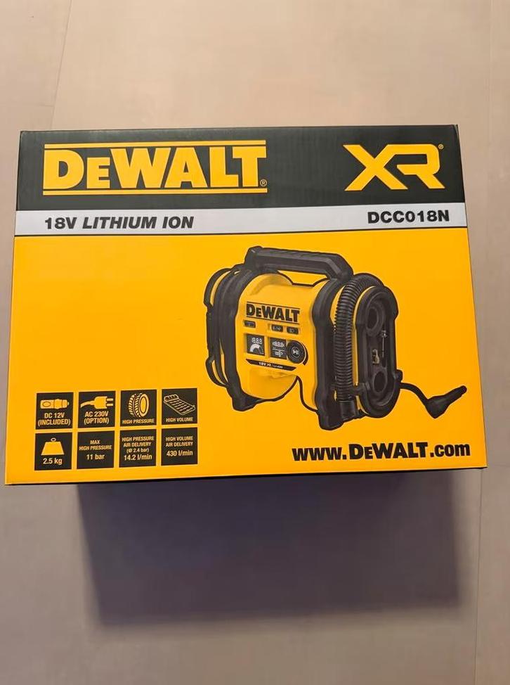 NIEUW DeWalt Accu Compressor DCC018N, Doe-het-zelf en Verbouw, Compressors, Nieuw, 10 bar of meer, Minder dan 25 liter, Minder dan 200 liter/min