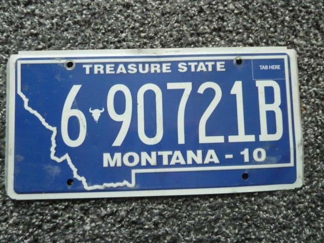 Kentekenplaat licenseplate Montana 2 USA, Verzenden, Gebruikt, Auto's