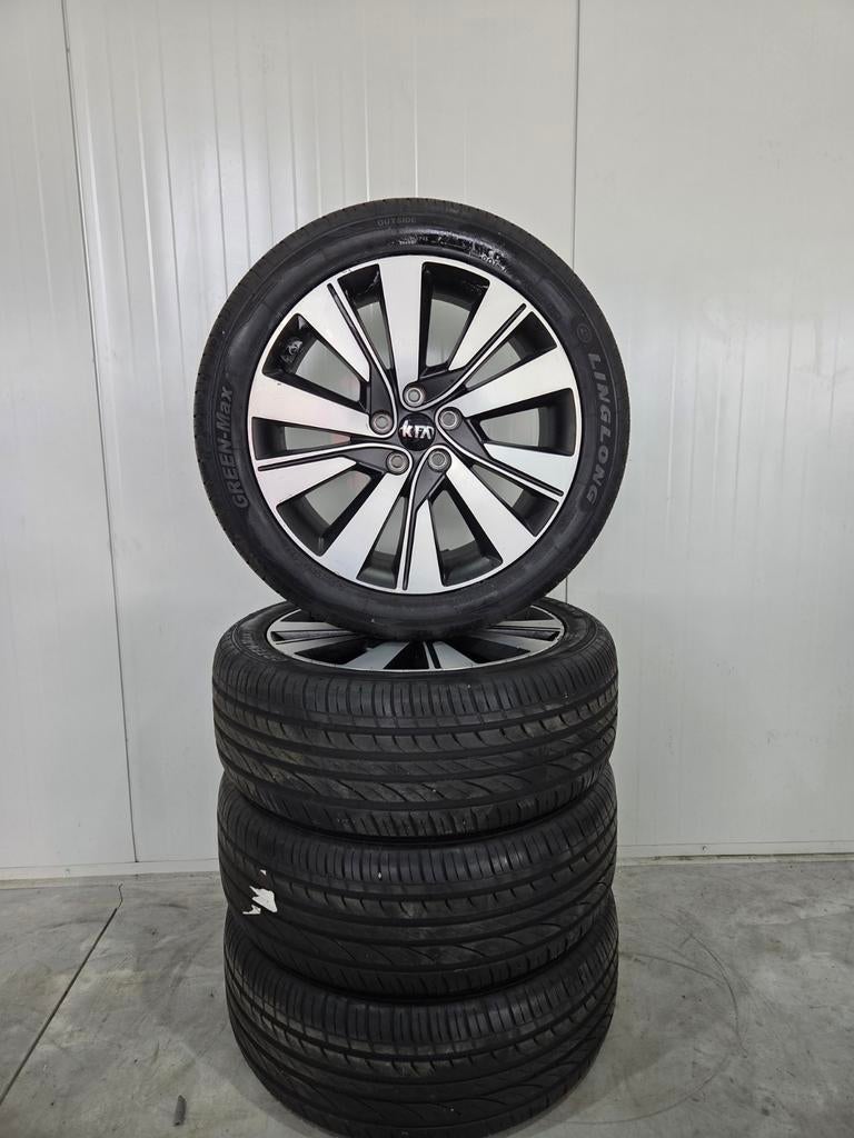 Complete set Kia velgen met z.g.a.n. zomerbanden – 19 inch, 245 mm, Banden en Velgen, Nieuw, Zomerbanden