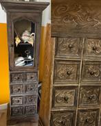 T.E.A.B. Indonesisch houten hoge kast, Huis en Inrichting, Kasten | Overige, Ophalen, Gebruikt