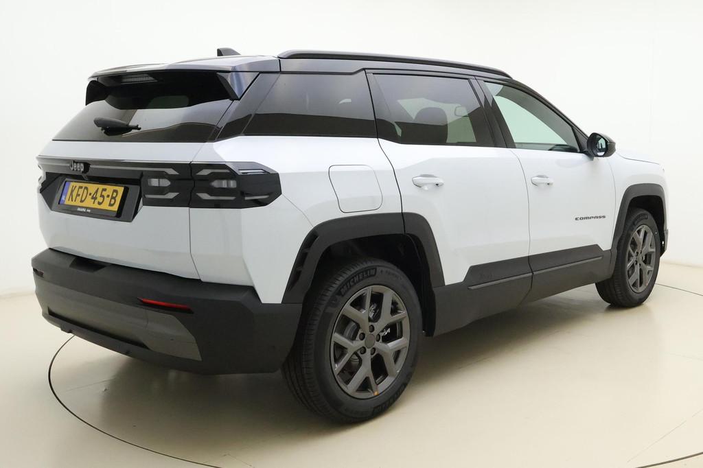 Jeep Compass 1.2 e-Hybrid First Edition NIEUW & Snel leverba, Auto's, Jeep, 145 pk, Gebruikt, Zwart, 1199 cc