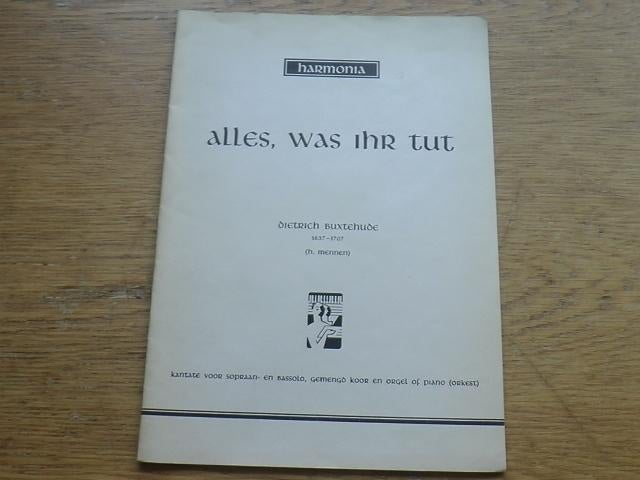 Alles , was ihr tut - buxtehude, Gebruikt, Zang, Klassiek, Ophalen of Verzenden