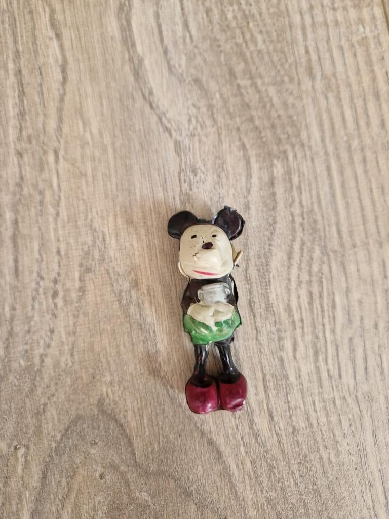 Mickey Mouse antiek poppetje, Ophalen of Verzenden, Mickey Mouse, Gebruikt, Beeldje of Figuurtje