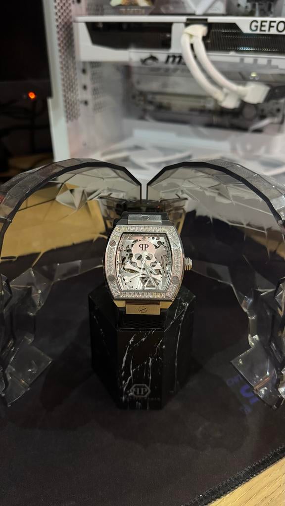 Philipp Plein automatisch horloge, Sieraden, Tassen en Uiterlijk, Overige merken, Staal, Polshorloge, Kunststof