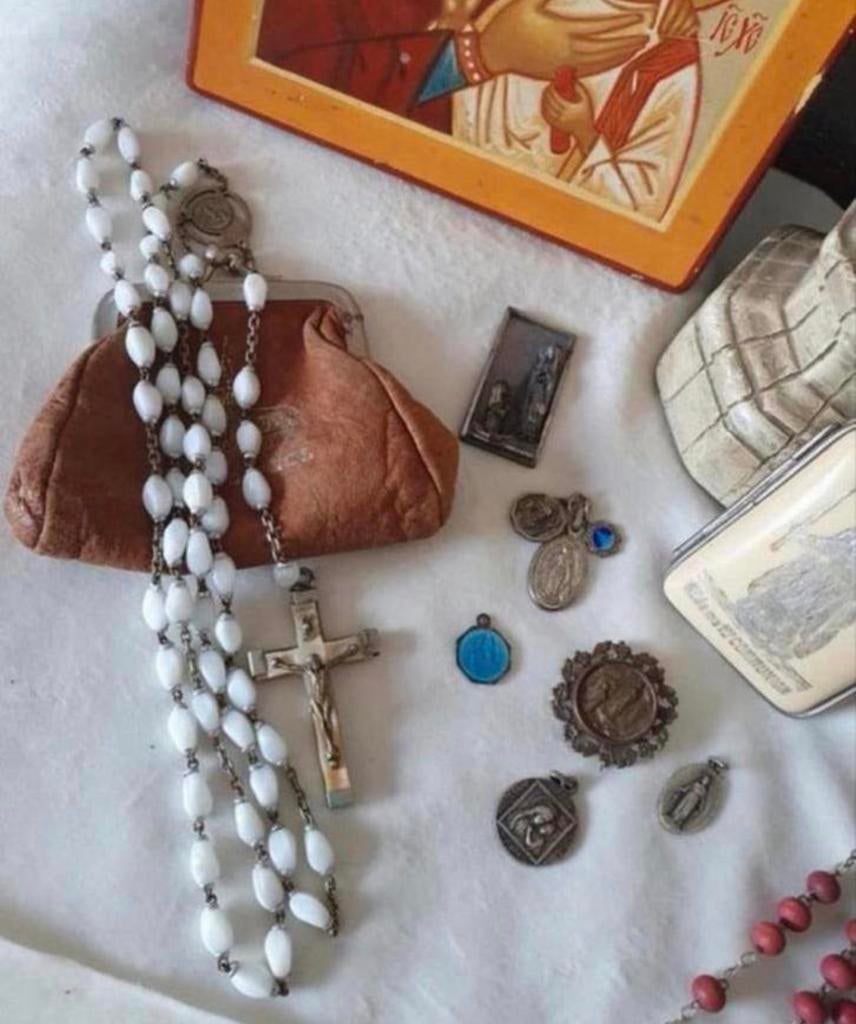 Partij religieuze christendom antiek 1950-1960 kruis beeld, Antiek en Kunst, Antiek | Religie, Ophalen of Verzenden