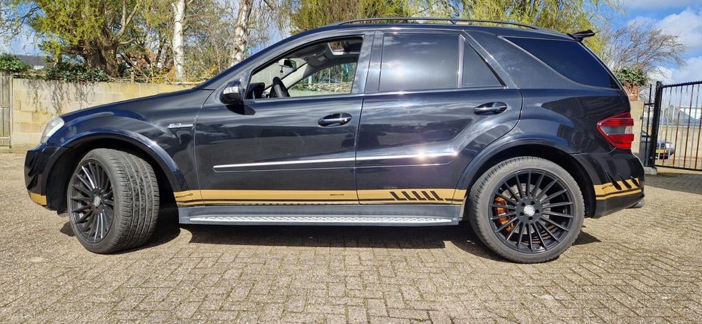 Mercedes-Benz M-Klasse 6.2 Ml63 AMG AUT 2007 Zwart, Auto's, Mercedes-Benz, Automaat, Zwart, Leder, Vierwielaandrijving